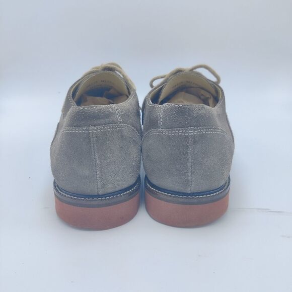 1901 nordstrom Taupe Gray Suede Leather Oxford Shoes Men's Size 10 - Picture 5 of 13